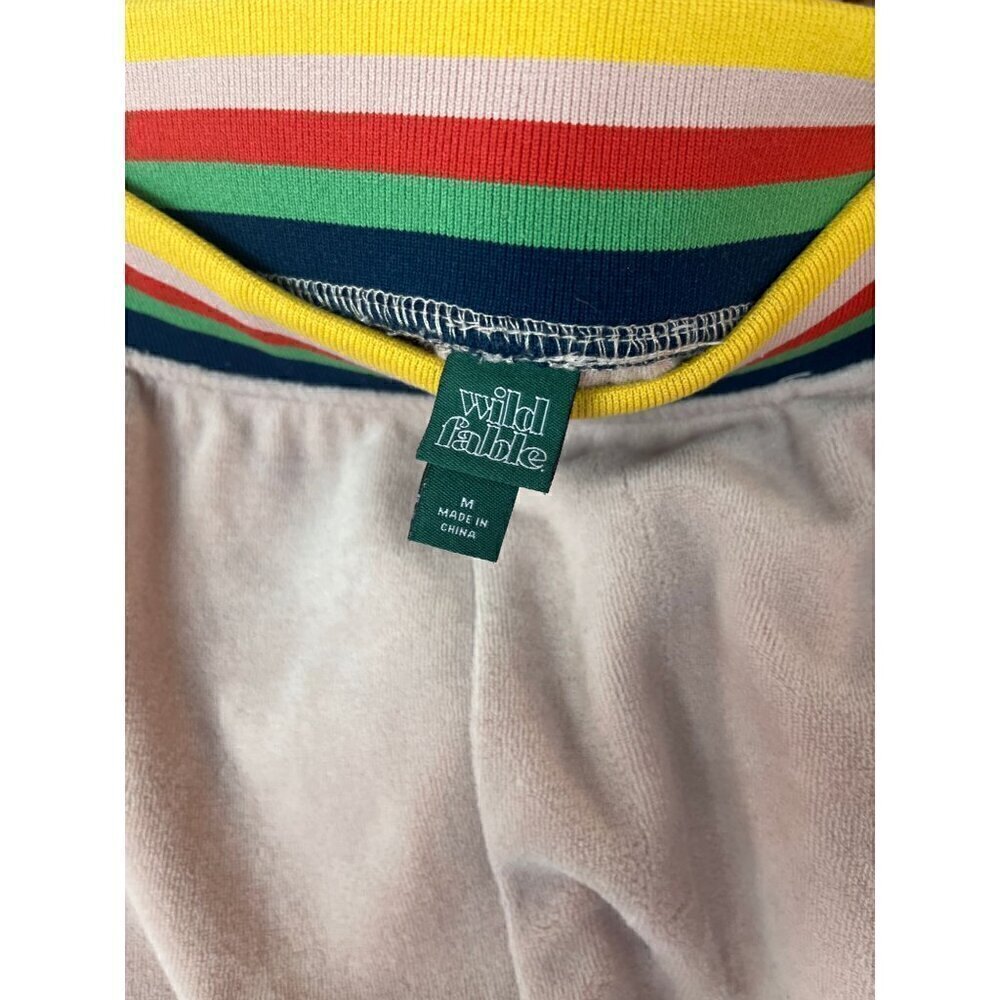 Wild Fable‎ 70s Pink Velvet Colorful Band Casual Shorts High Rise Womens M - Picture 6 of 8